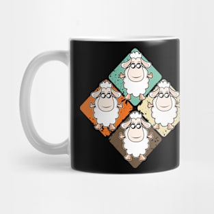 Retro Colorful Sheep Mug